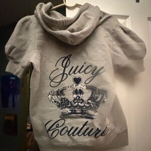 Juicy Couture Gray Hoodie with Crown Design